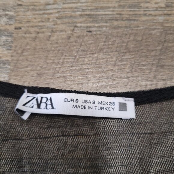 ZARA | Sheer Mesh Crop Tank Top | Sz. S - Picture 3 of 5